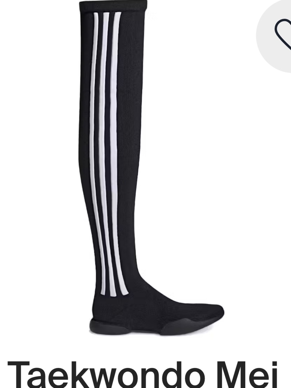 Jeremy Scott x Adidas Black and White Knee-High Sport Socks Booties
